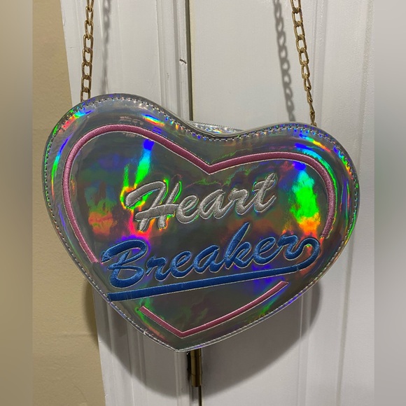 Holographic Heart Design Heartbreaker Crossbody Bag - Picture 6 of 6